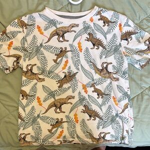 Old Navy Dinosaur Leaf Short Sleeve Tee Boys Size Large